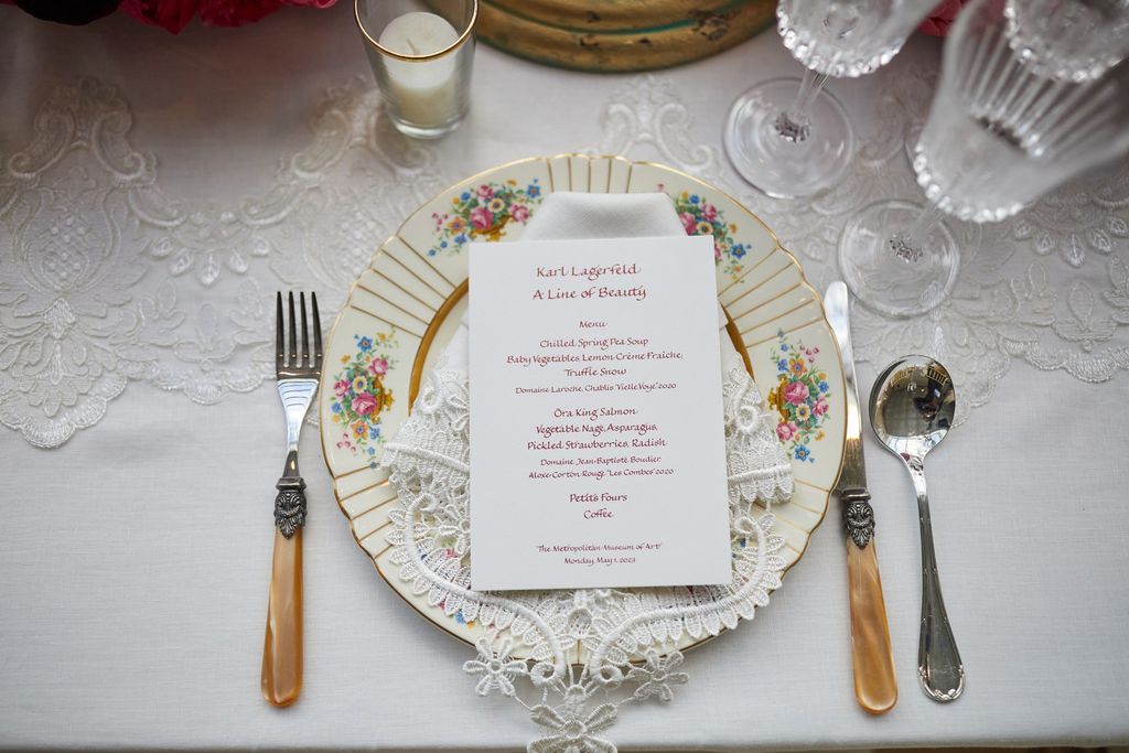 Menu makan malam di Met Gala 2023