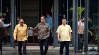 Petinggi Golkar dan PKB ikut menghadiri halal bihalal kedua parpol. 