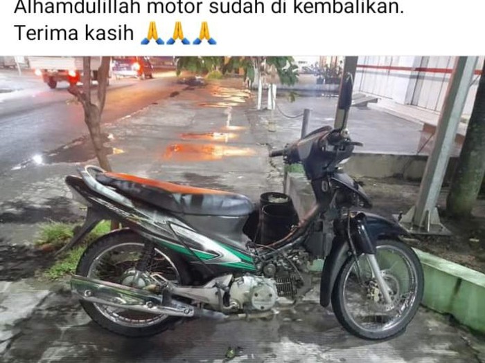 Motor milik penjual bubur di Klaten yang hilang dicuri akhirnya kembali, Rabu (3/5/2023).