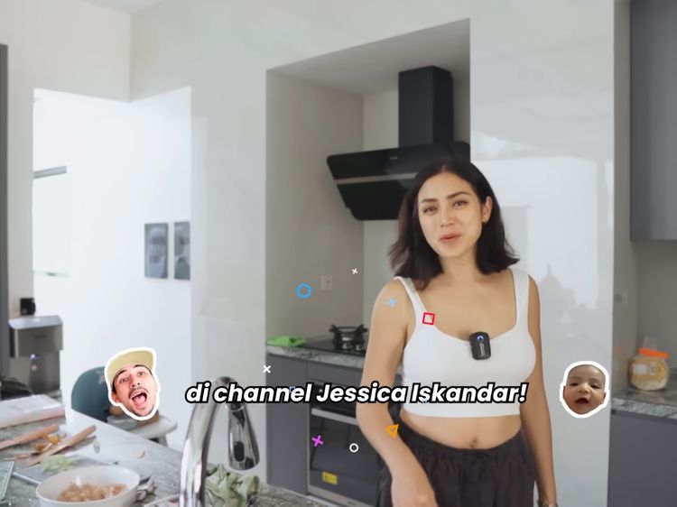 Mewahnya Dapur Rumah Jessica Iskandar yang Bernuansa Abu-abu