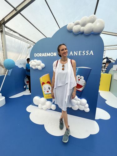 Foto Nadine Chandrawinata bersama sang anak Djiwa.