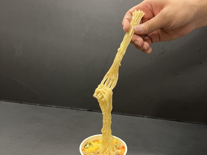 Garpu unik berbentuk mie instan