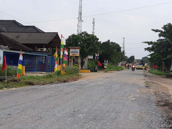 Jalan yang sebelumnya rusak di Lampung Tengah kini sudah diperbaiki