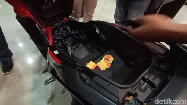Jumpa pers kasus ayah bunuh bayinya sendiri di Polresta Pati, Rabu (3/5/2023).