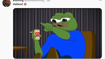 Haaland terus memimpin di puncak klasemen top skor Premier League musim ini dengan 35 gol. Jumlah tersebut mengantarkannya ke rekor baru. Foto: Twitter