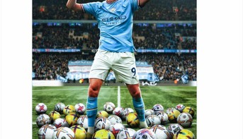 Haaland menjadi sangat luar biasa karena jumlah laga yang sedikit dan perjalanan musim yang singkat. Cole saat itu bikin 34 gol dalam 40 pertandingan karena Premier League masih diikuti 22 tim dan Shearer tampil 42 kali. / Foto: Twitter Foto: Twitter