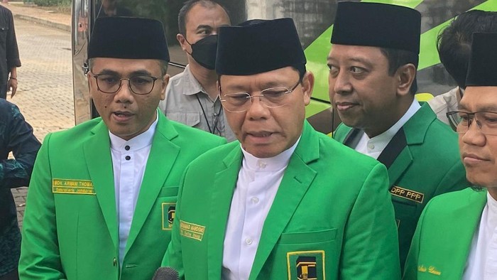 Rombongan petinggi PPP tiba di Istana (Marlinda-detikcom)