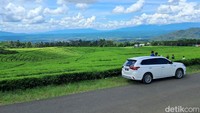Berbekal Electric Sunroof Anti trapping bisa dimanfaatkan anak-anak menikmati cahaya matahari dan sejuknya udara dari luar mobil. Apalagi saat menikmati segarnya udara di kebun teh yang terletak di kaki gunung Dempo, Pagar Alam, Sumatera Selatan ini.