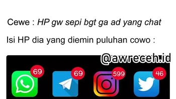 AQ m40nya B4l3s yaNG c06an, kata si cewek. Foto: Instagram/awreceh.id