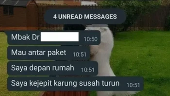 Waduh, cepat dibantu itu, jangan diam saja! Foto: twitter.com/txtdariolshop
