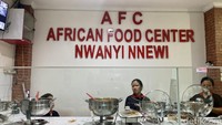 Restoran yang menawarkan kuliner khas Afrika tersebut bernama African Food Center yang berlokasi di kawasan Palmerah, Jakarta Barat. Foto: detikcom/Riska Fitria