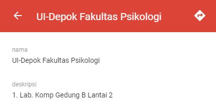 Contoh cara cek denah lokasi Pusat UTBK UI