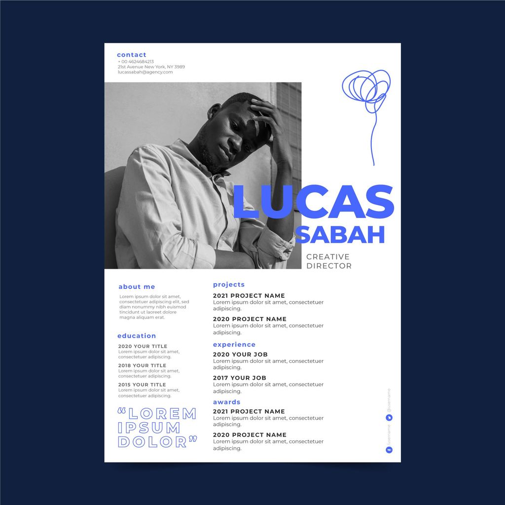 Contoh CV menarik dan elegan.