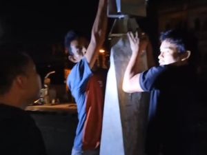 2 Pria di Medan Ketangkap Basah Curi Kabel Lampu Jalan di Medan