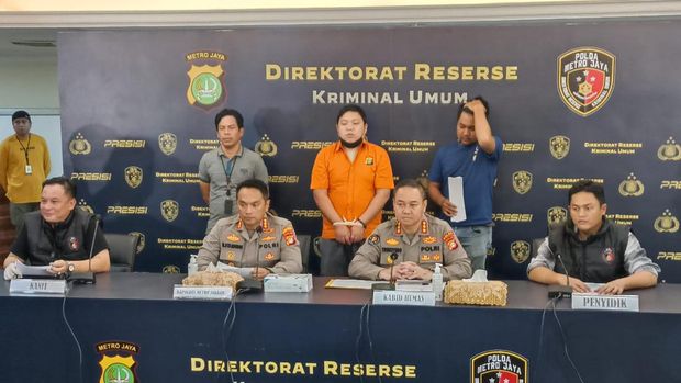 Konferensi pers kasus 'koboi' di Tol Tomang (Wildan-detikcom)