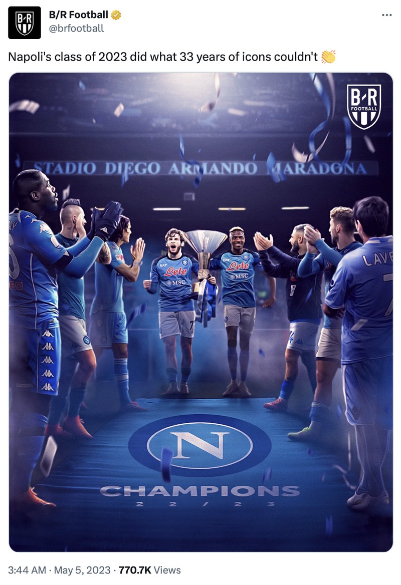 Meme Napoli Juara Liga Italia 2022-2023
