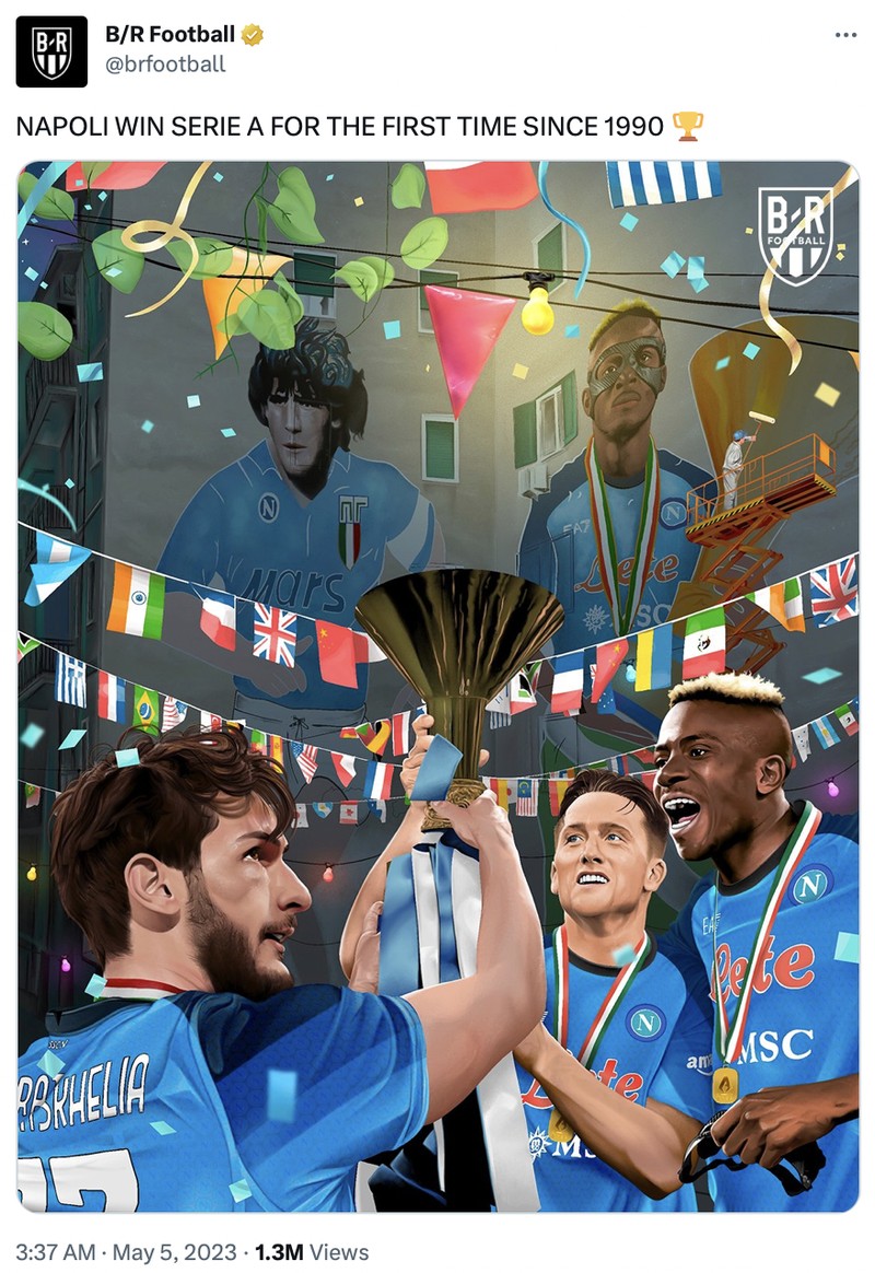 Meme Napoli Juara Liga Italia 2022-2023