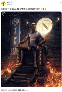 Meme Napoli Juara Liga Italia 2022-2023