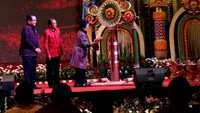 Presiden Kelima RI Megawati Soekarnoputri hadir dalam acara Seminar Haluan Pembangunan Bali Masa Depan 100 Tahun Bali Era Baru, Bali, Jumat (5/5/2023).