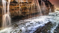 Sea Waterfall Karang Taraje