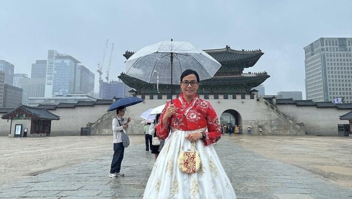 Potret Sri Mulyani Pakai Hanbok di Korsel, Disebut Mirip Baju Bodo Makassar