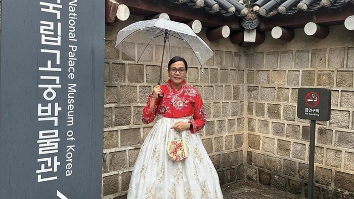 Potret Sri Mulyani Pakai Hanbok di Korsel, Disebut Mirip Baju Bodo Makassar