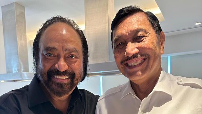 Senyum dan Jabat Tangan Surya Paloh-Luhut Saat Lagi-lagi Bertemu (dok Istimewa)