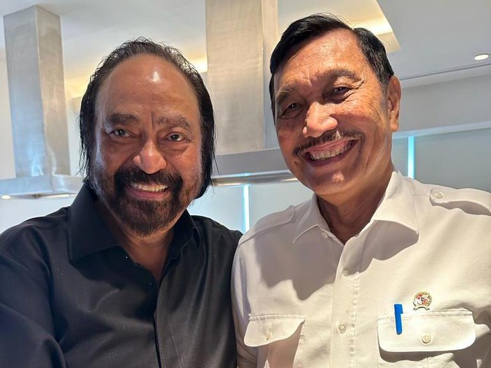 Senyum dan Jabat Tangan Surya Paloh-Luhut Saat Lagi-lagi Bertemu (dok Istimewa)