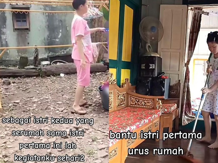 Wanita ini mengaku sebagai istri kedua dan serumah dengan istri pertama, viral di media sosial.