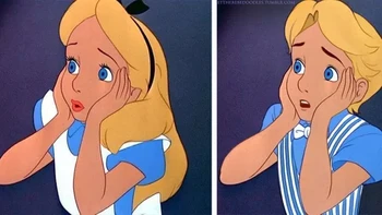 Si cantik Alice di film Alice IN Wonderland menjadi laki-laki. Foto: Brightside