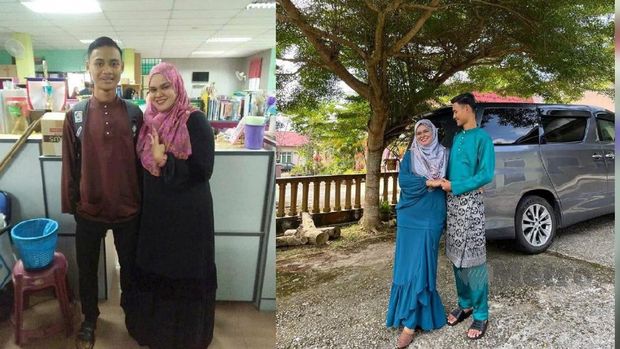 Pasangan Muhammad Danial Ahmad Ali dan Jamilah.