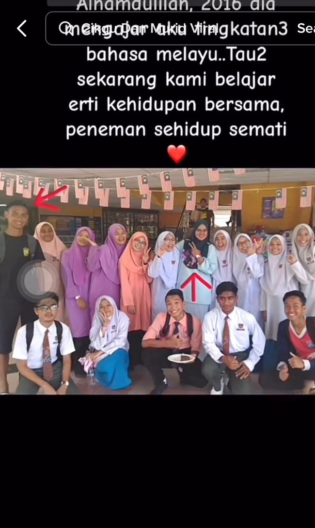 Jika sudah cinta, perbedaan usia tak menjadi halangan untuk pasangan bersatu. Seperti kisah viral pria yang menikah dengan gurunya sendiri berusia 26 tahun lebih tua ini. Foto: Dok. TikTok @abgcaltex3.