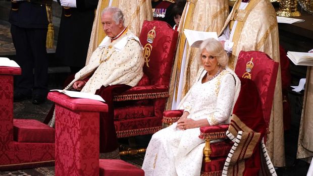Penobatan Raja Charles III di Westmisnter Abbey, London, Inggris, Sabtu (6/5/2023). (Getty Images)