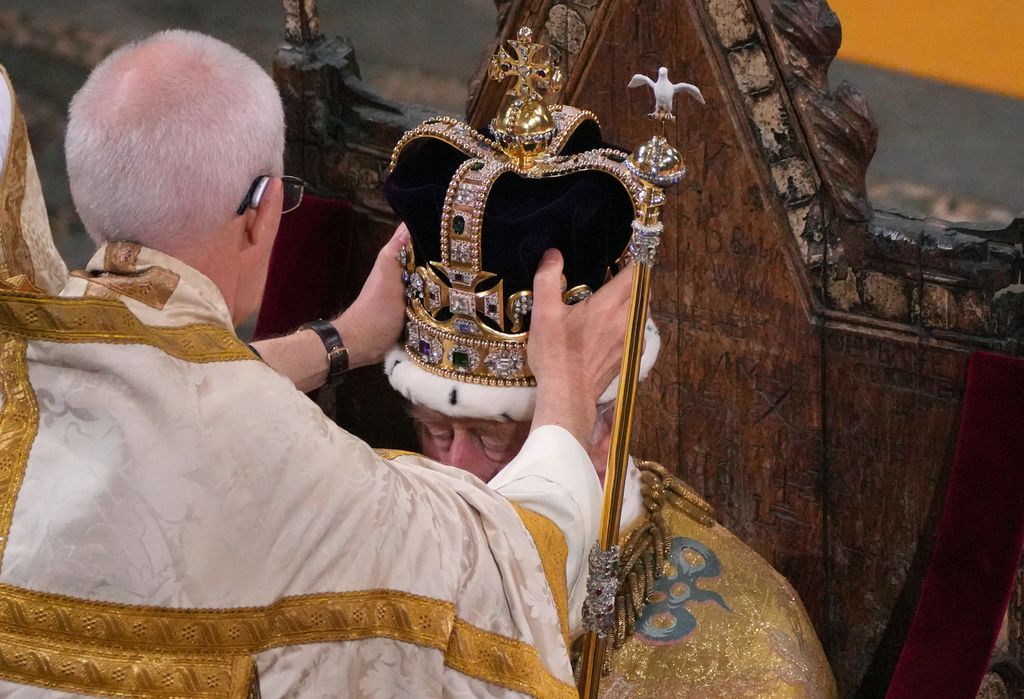 Prosesi penobatan Raja Charles III di Westmisnter Abbey, London, Inggris, Sabtu (6/5/2023). (Getty Images)
