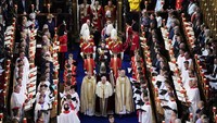 Rangkaian prosesi penobatan dimulai di Westminster Abbey. Reuters/Andrew Matthews.