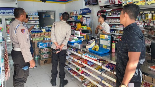 Toko Indomaret di depan Bandara Internasional Lombok, Kecamatan Pujut, Kabupaten Lombok Tengah, Nusa Tenggara Barat (NTB) dirampok pada Sabtu (6/5/2023) pagi.