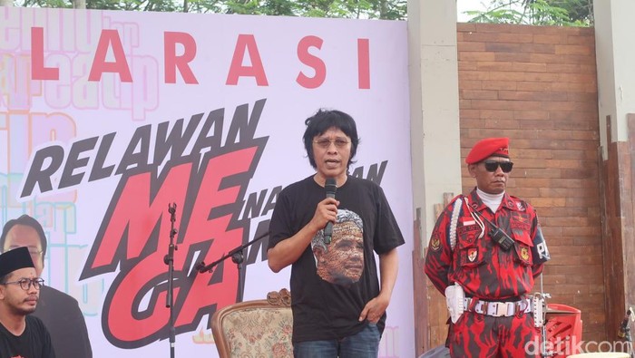 Adian Napitupulu saat di Sleman, Minggu (7/5/2023).