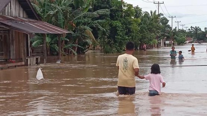 Banjir merendam 7 kecamatan di 2 kabupaten di Sumatera Barat. (Foto: Istimewa)