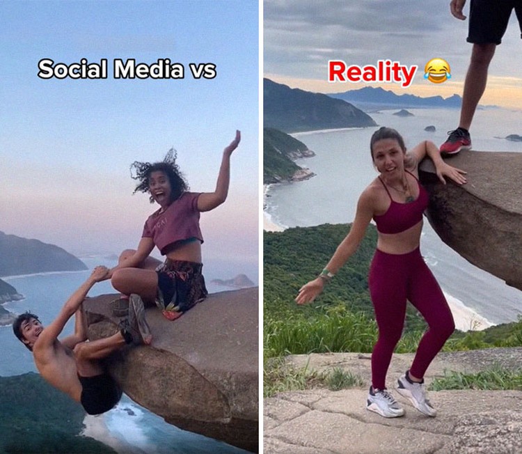 Sering kali orang-orang membagikan foto-foto indah nan memukau di media sosial. Tetapi apakah kenyataan yang terjadi memang seindah itu? Simak perbedaannya berikut.
