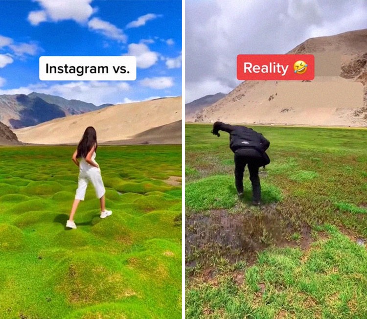 Sering kali orang-orang membagikan foto-foto indah nan memukau di media sosial. Tetapi apakah kenyataan yang terjadi memang seindah itu? Simak perbedaannya berikut.