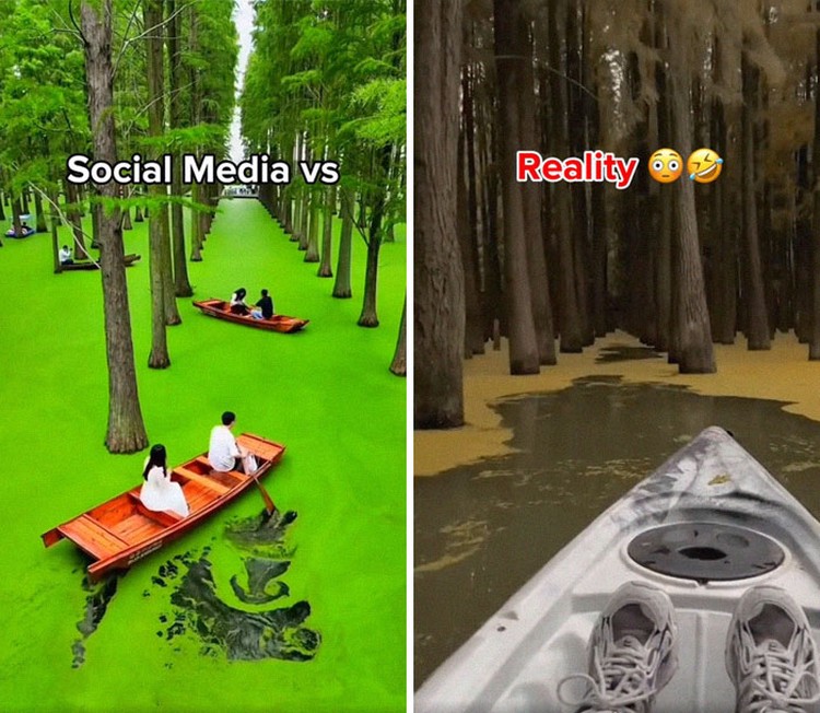 Sering kali orang-orang membagikan foto-foto indah nan memukau di media sosial. Tetapi apakah kenyataan yang terjadi memang seindah itu? Simak perbedaannya berikut.