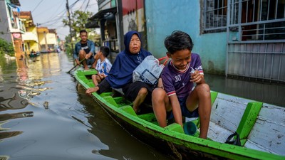 Hingga Minggu Pagi Banjir di Kabupaten Bandung Belum Surut