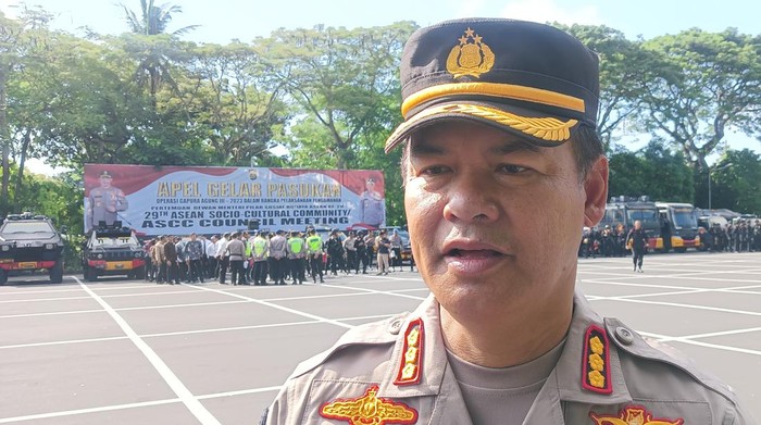 Kabid Humas Polda Bali Kombes Pol Stefanus Satake Bayu, Minggu (7/5/2023). (Triwidiyanti/detikBali)