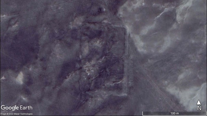 Kamp militer Romawi kuno di gurun Yordania, Timur Tengah.