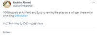 Liverpool menang lawan Brentford 1-0, dan ini menjaga kans finish empat besar Premier League 2022/2023. Sejumlah netizen menggangap bahwa Salah merupakan winger terbaik saat ini.