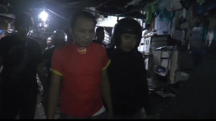 Polisi menangkap pencuri pagar sekretariat HMI Makassar.