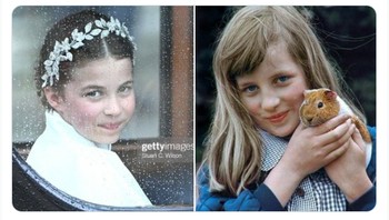 Menurut detikers, apakah Princess Charlotte mirip dengan Princess Diana saat masih kecil dulu? Foto: (Twitter).
