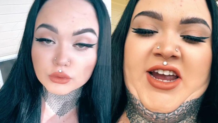 Viral Wanita Bikin Tato di Leher demi Tutupi Double Chin, Endingnya...