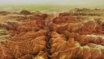 Potret Gunung Dahong China yang Menyerupai Dataran Mars