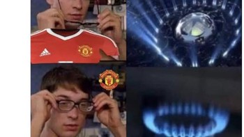 Setelah De Gea melakukan blunder...Foto: Twitter